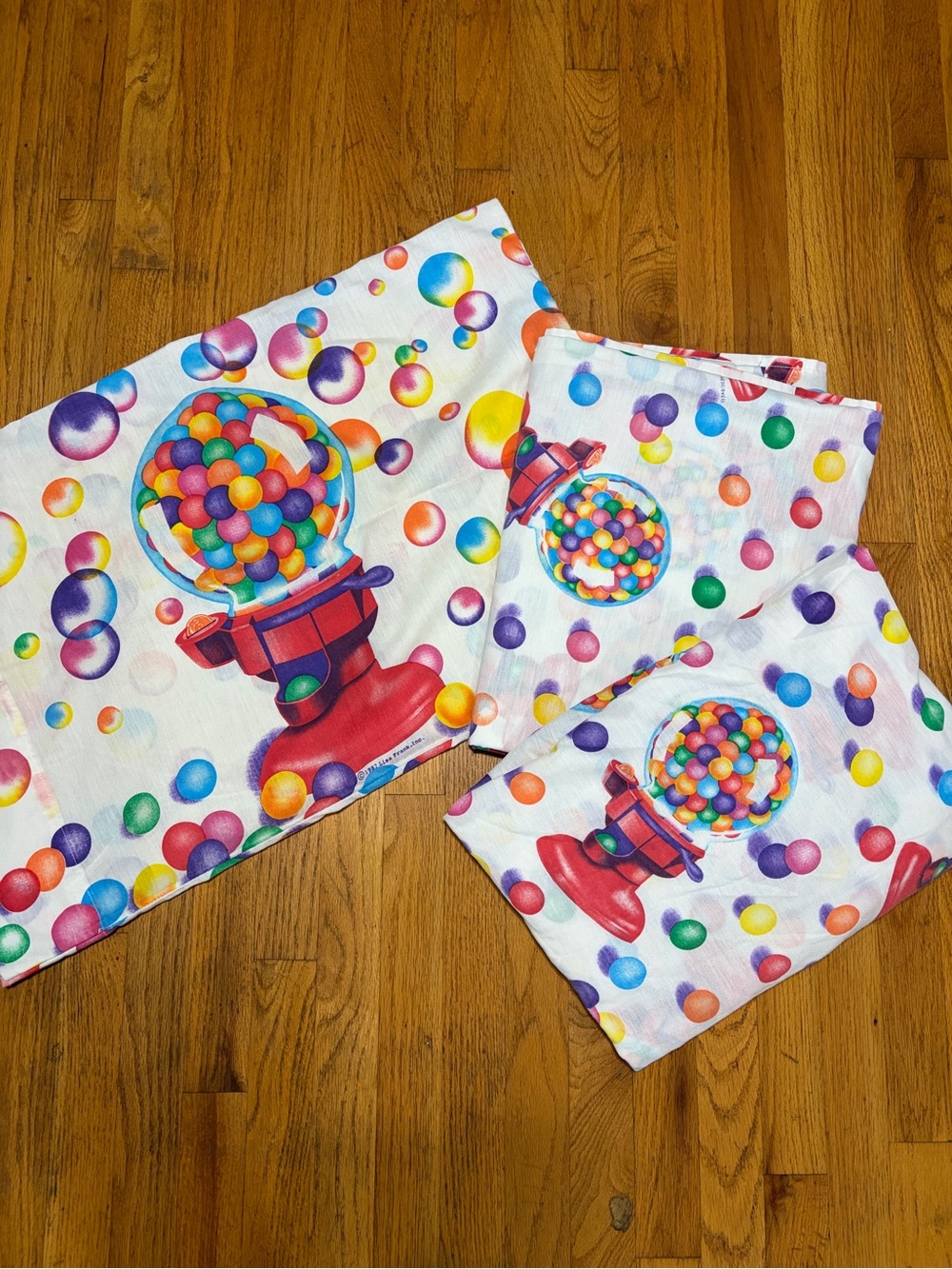 Vintage 1987 Lisa Frank Gumball Pattern Twin Sheet Set - Great Vtg Condition! - Picture 1 of 11